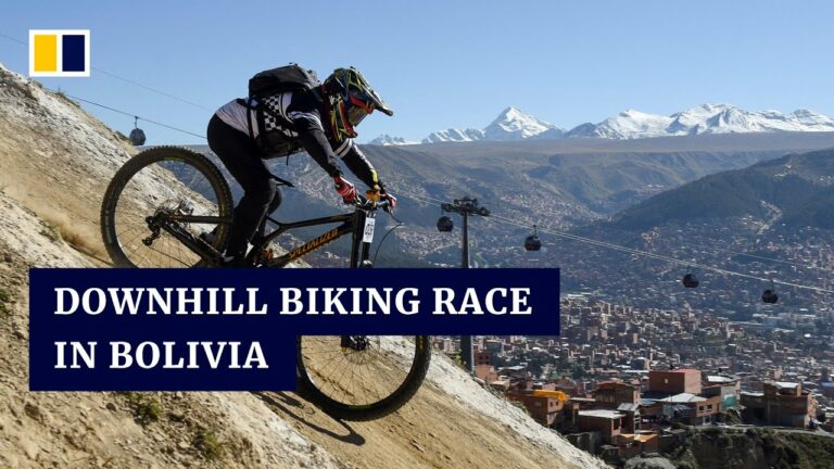 Mountain bikers race down Bolivia’s cityscapes